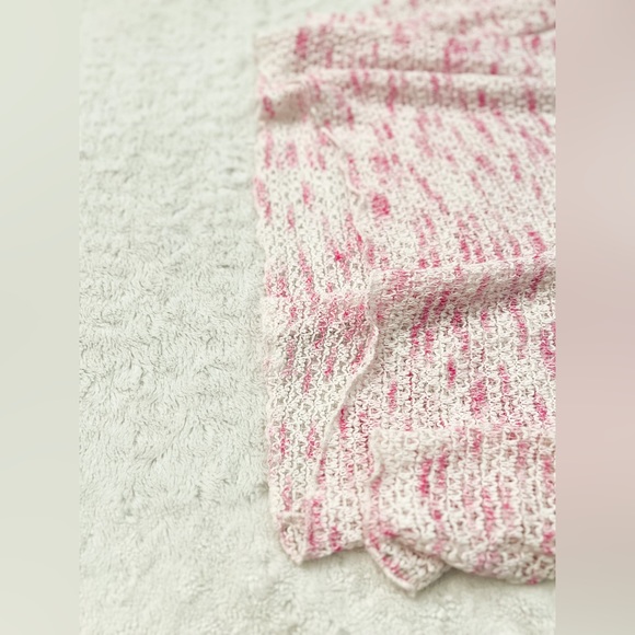 GENERATION LOVE Pink & White Open Knit Sweater - Picture 6 of 8